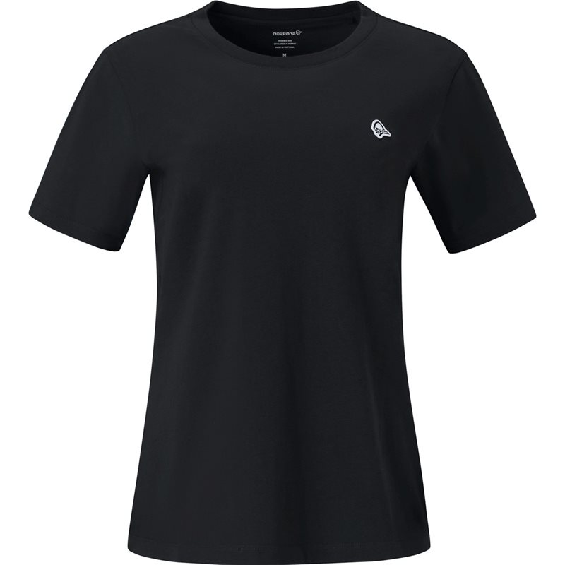 Norrøna /29 Cotton Viking Patch T-Shirt W´s Caviar Black - L