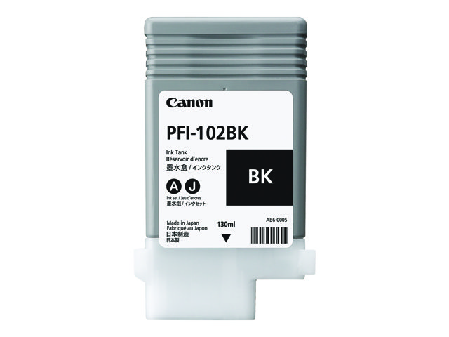 Canon PFI-102BK Svart, 130 ml