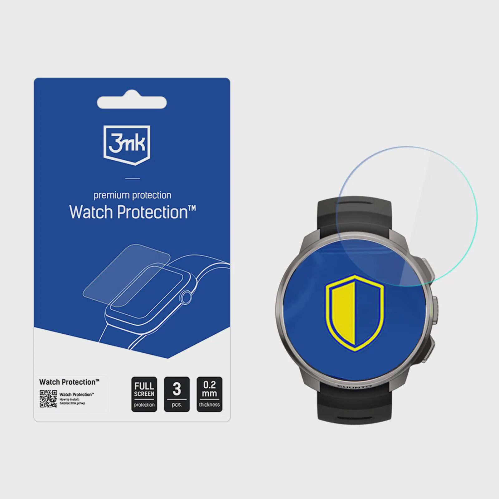 Hybrid Glass 3mk klockskydd FlexibleGlass för Suunto Ocean