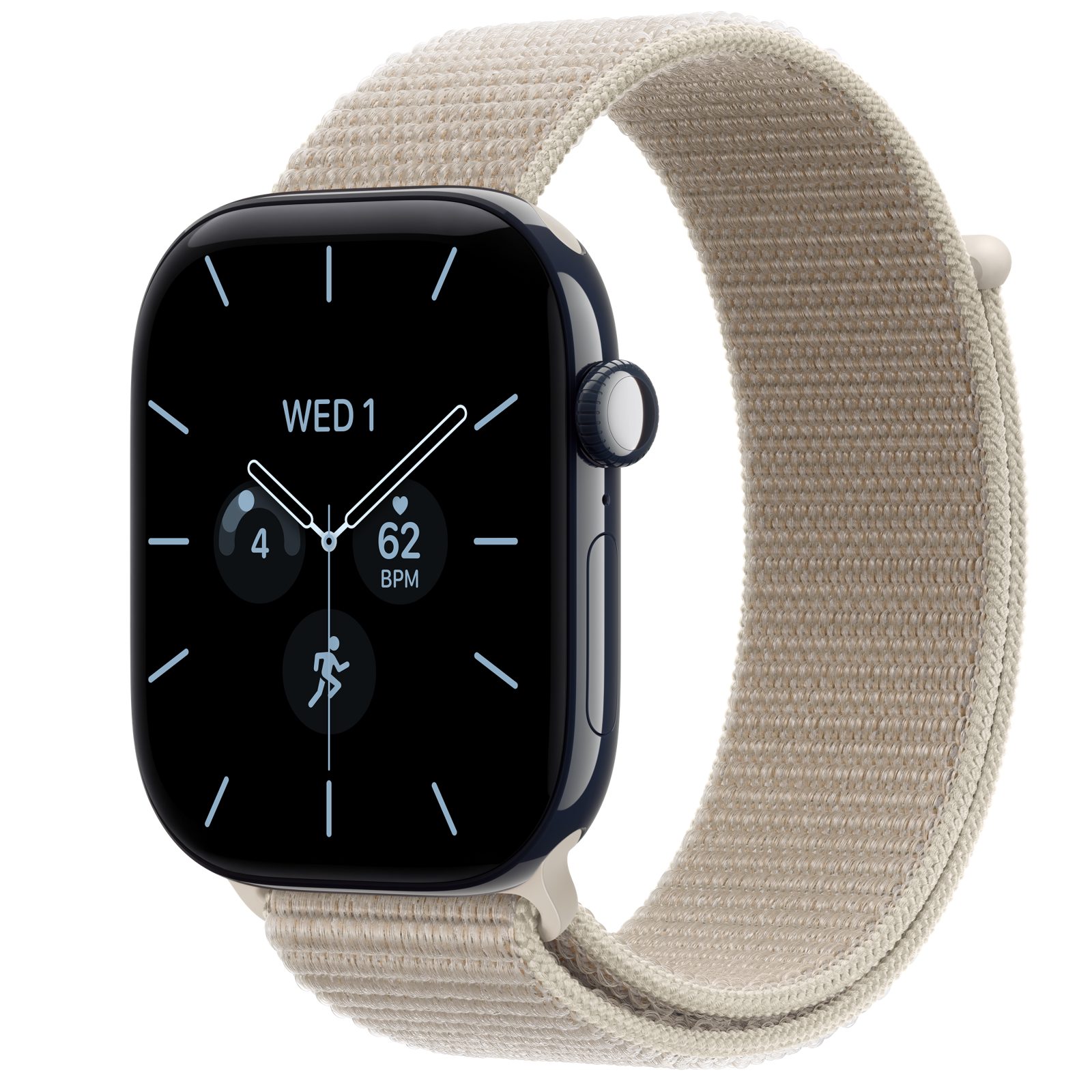 Apple Watch Series 12 (GPS + Cellular) • Keramikboett nattblå, 46 mm • Sportloop kalksten