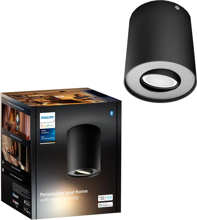 Philips Hue Pillar spotlight 4.2W GU10 (svart)