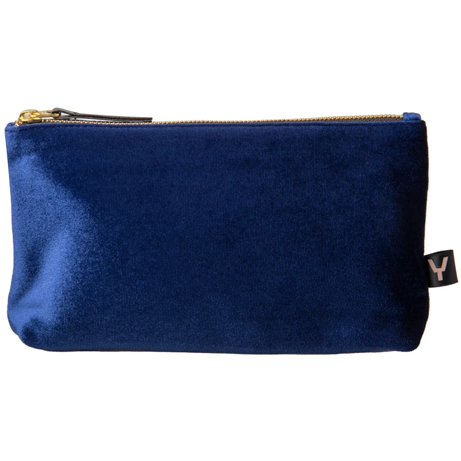 Sense of Youty Velvet Beauty Bag Blue