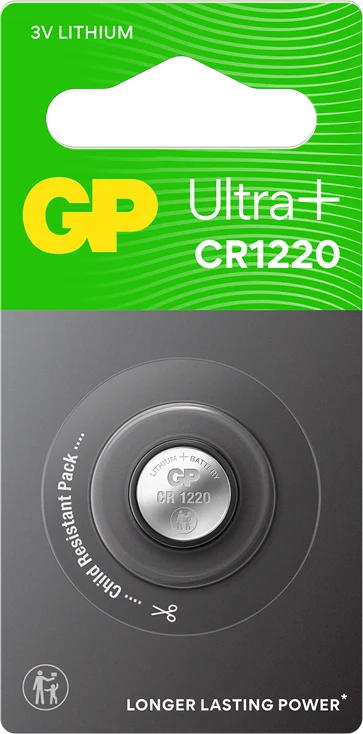 GP Litiumbatteri Knappcell CR1220 3V 1-P