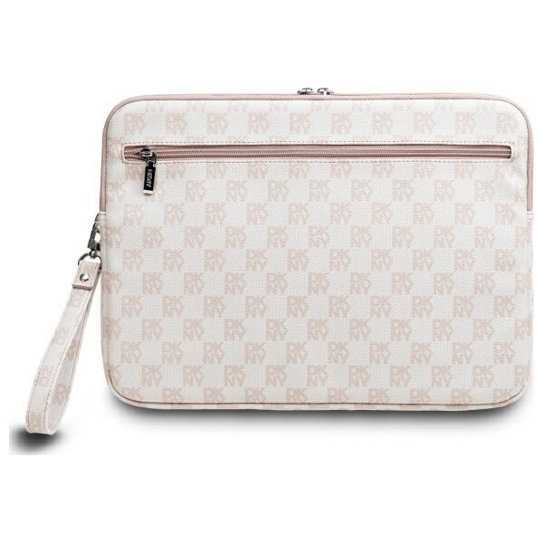 DKNY Fodral för bärbar dator 14" med rutmönster och tryckta ränder - Rosa, bild 3
