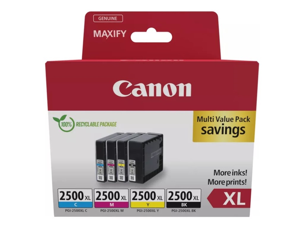 Canon PGI-2500XL BK/C/M/Y bläck värdePaket
