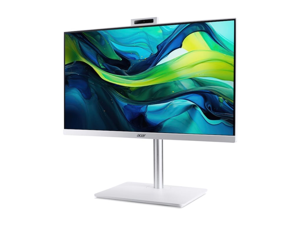 Acer Aspire C 24 C24A-GRPL - Allt-i-ett Core 5 120U / upp till 5 GHz - RAM 16 GB - SSD 512 GB - Intel Graphics - Gigabit Ethernet, IEEE 802.11ax (Wi-Fi 6), Bluetooth - Win 11 Home - skärm: LED 23.8 1920 x 1080 (Full HD) @ 120 Hz - vit