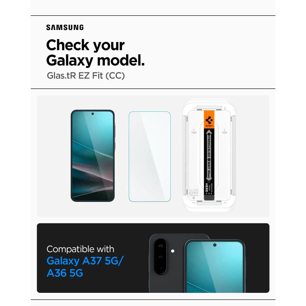 Spigen Glas.tR EZ Fit härdat glas för Samsung Galaxy A36 / A37 5G, bild 2