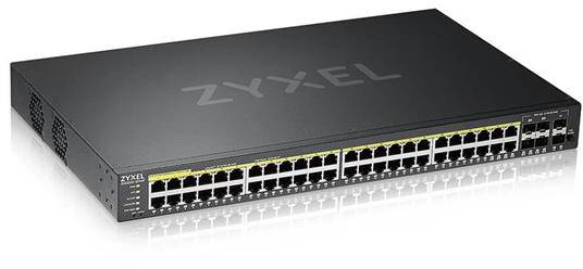 Zyxel GS2220-50HP, 44-Port Gigabit 375W PoE, 4x1GbE RJ45/SFP, 2x1GbE SFP, Standalone/Nebula, bild 3