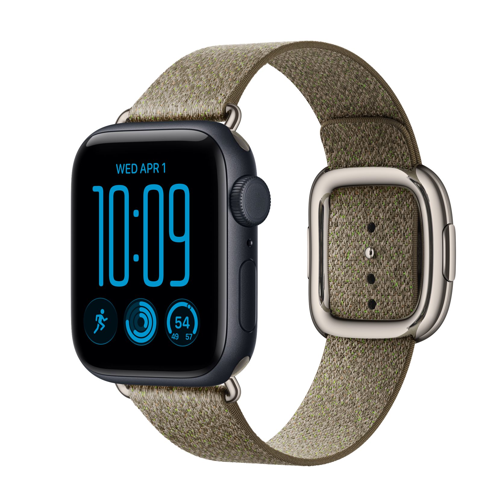 Apple Watch SE 3 (GPS + Cellular) • Aluminiumboett midnatt, 40 mm • Modernt spänne salvia