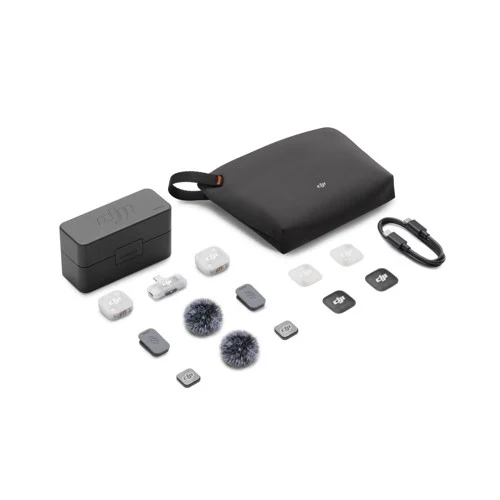 DJI Mic Mini 2 trådlöst mikrofonsystem (2 TX + 1 mobil RX + laddningsfodral)