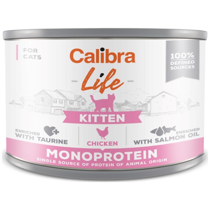 Calibra Cat Life can Kitten Chicken 200 g