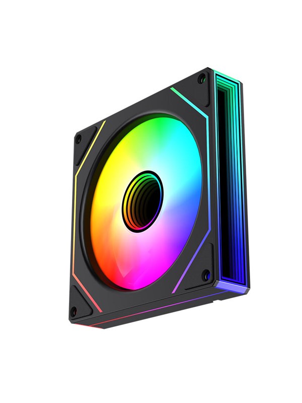 DUTZO INF 120 PWM ARGB - Chassi fläkt - 120mm - Svart med RGB LED - 29 dBA