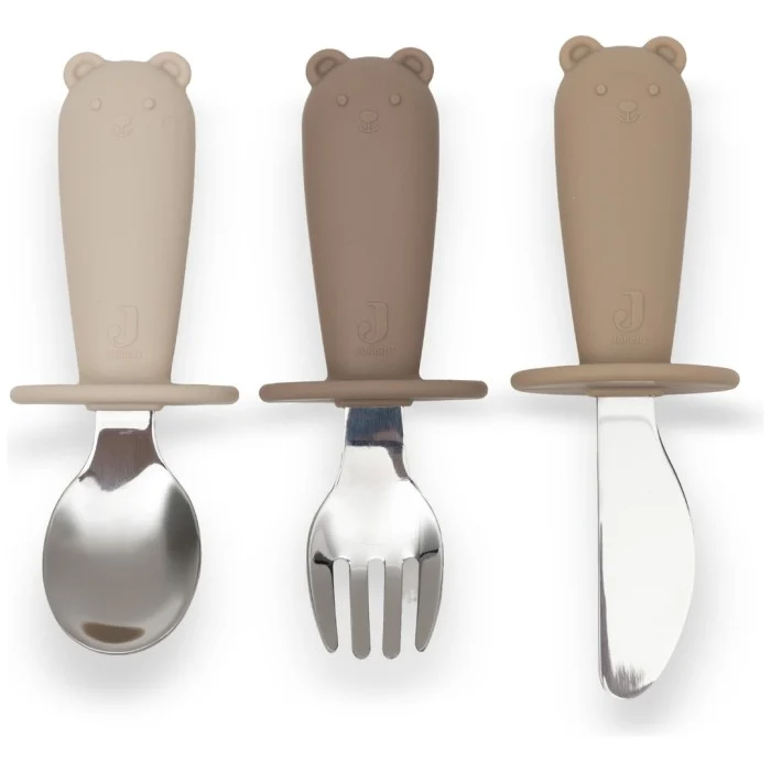 Jollein Bestickset Silikon Natural