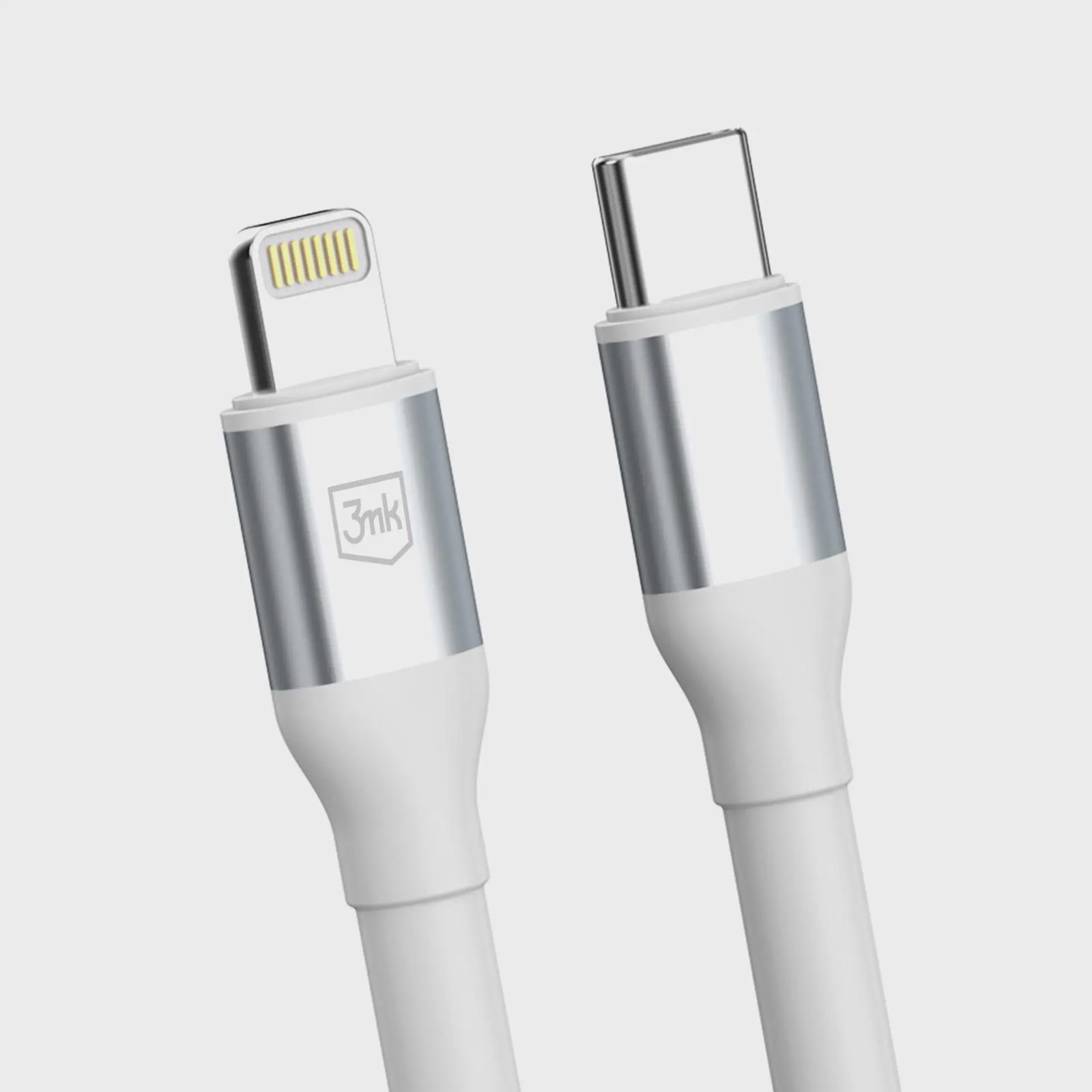 3mk Hyper Cable N-SERIES USB-C/Lightning 2 m PD 3.0 9 V/3 A 27 W – vit, bild 3