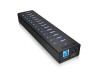 USB 3.0-hub ICY BOX IB-AC6113, 14xUSB 3.0, aluminium, inkl. strömadapter - Svart, bild 2