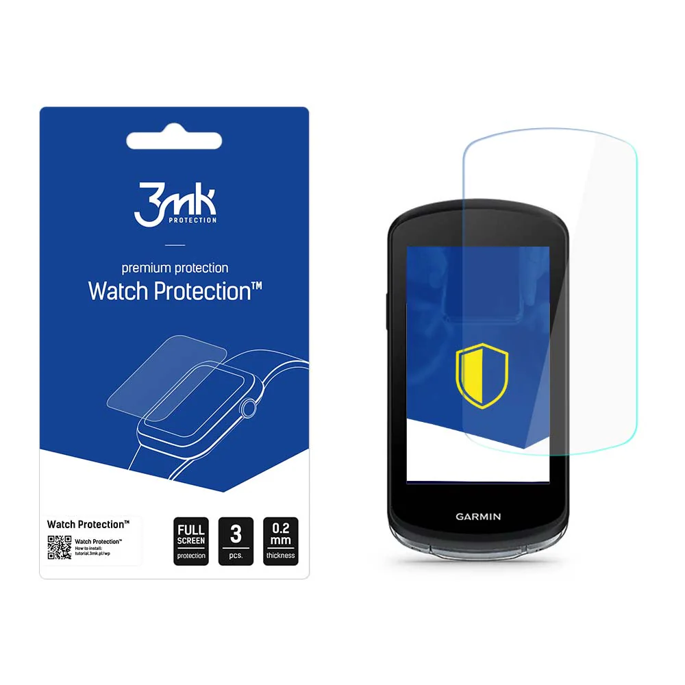 3mk Watch Protection™ hybridglas jämfört med FlexibleGlass Lite på Garmin Edge 1040