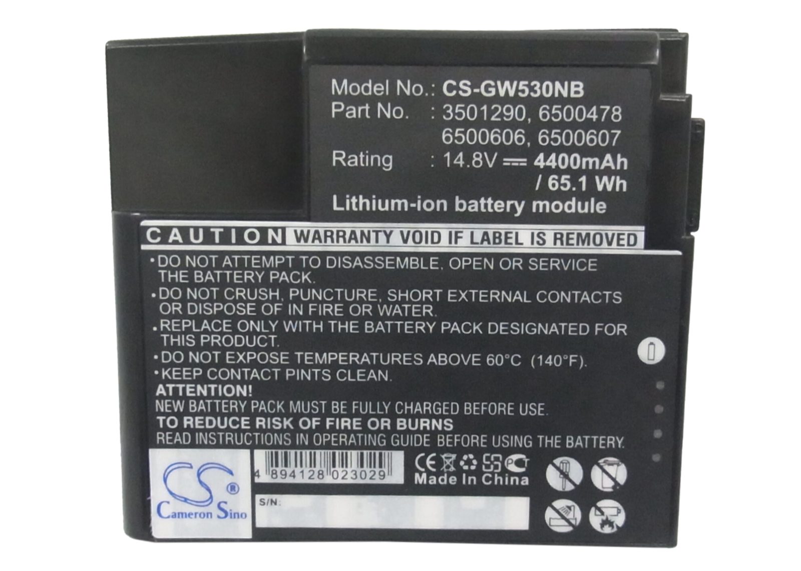 Batteri till Notebook, Bärbar dator för Gateway Solo 5300, Solo 5300CL, Solo 5300CS m.fl., bild 5