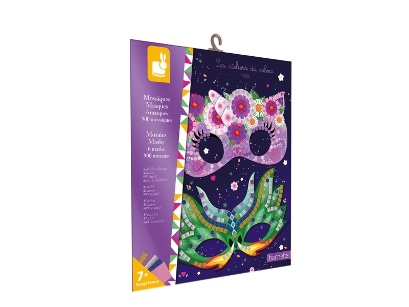 JANOD Creative Kit - Mosaic Masks Set, Kartong, Skum, 1 styck, 220 mm, 2 mm, 260 mm, Frankrike