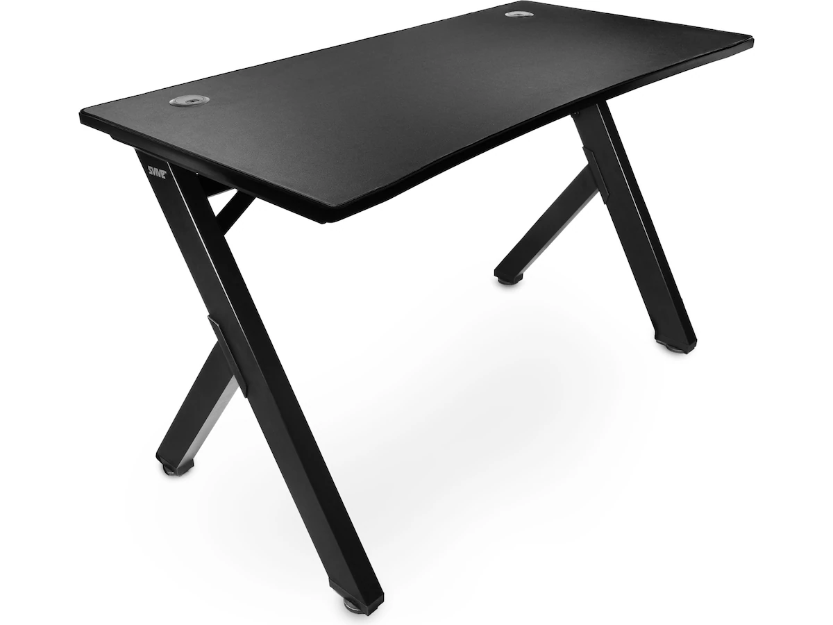 Svive Cygnus Gaming Desk matt svart med svarta sömmar
