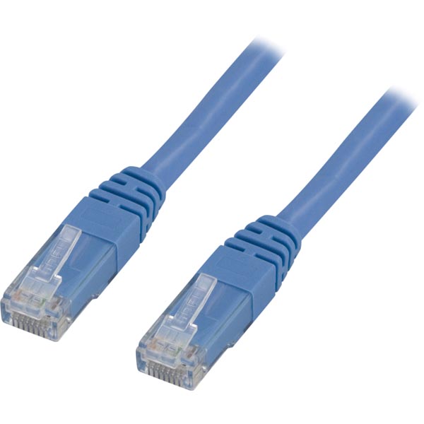 Deltaco U/UTP Cat6 patchkabel, LSZH - 0,5m - Blå, bild 4