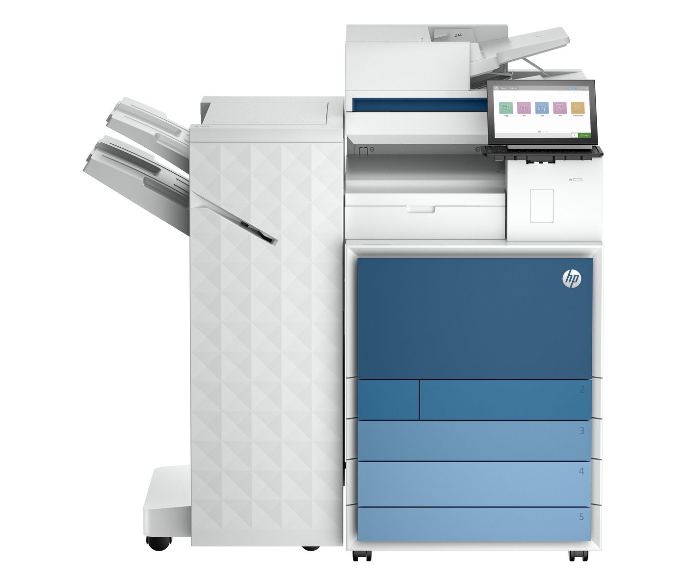 HP Color LaserJet Enterprise Flow MFP 8801z+, färglaserskrivare + scanner + kopiator + fax, 60/60 ppm, A3, duplex, display, USB/LAN, AirPrint, bild 3