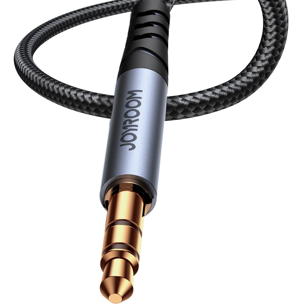 Joyroom stereoljudkabel AUX 3,5 mm minijack 1,2 m svart (SY-A08), bild 2