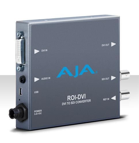 AJA ROI-DVI, 1920 x 1200 pixlar, 525i, 625i, 720p, 1080i, 1080p, 24 bit, DVI-D, SDI/DVI-D, 100 - 240 V