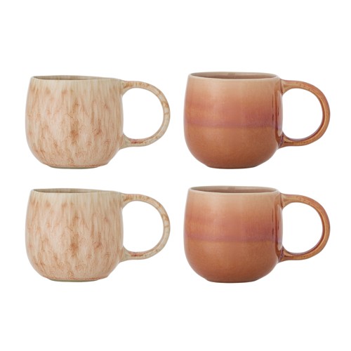 Bloomingville – Roselyn kopp – rosa – set om 4 – stengods