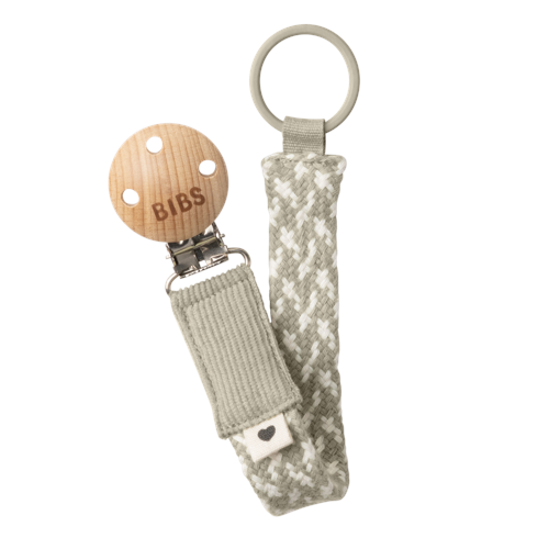 BIBS Pacifier Clip Braided Sand/Ivory, bild 2