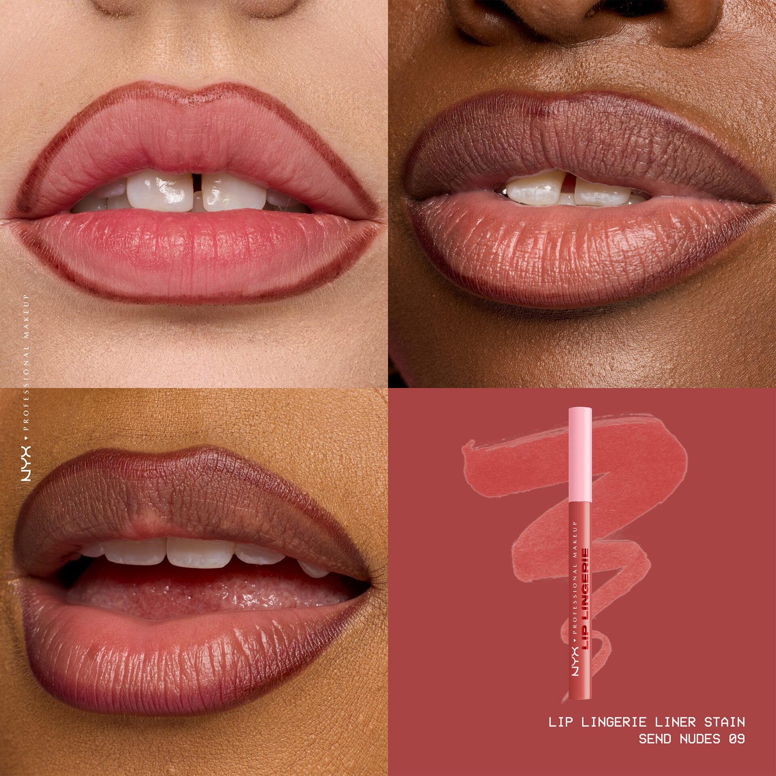 NYX Professional Makeup Lip Lingerie Liner Stain 09 Send Nudes 1 ml, bild 3
