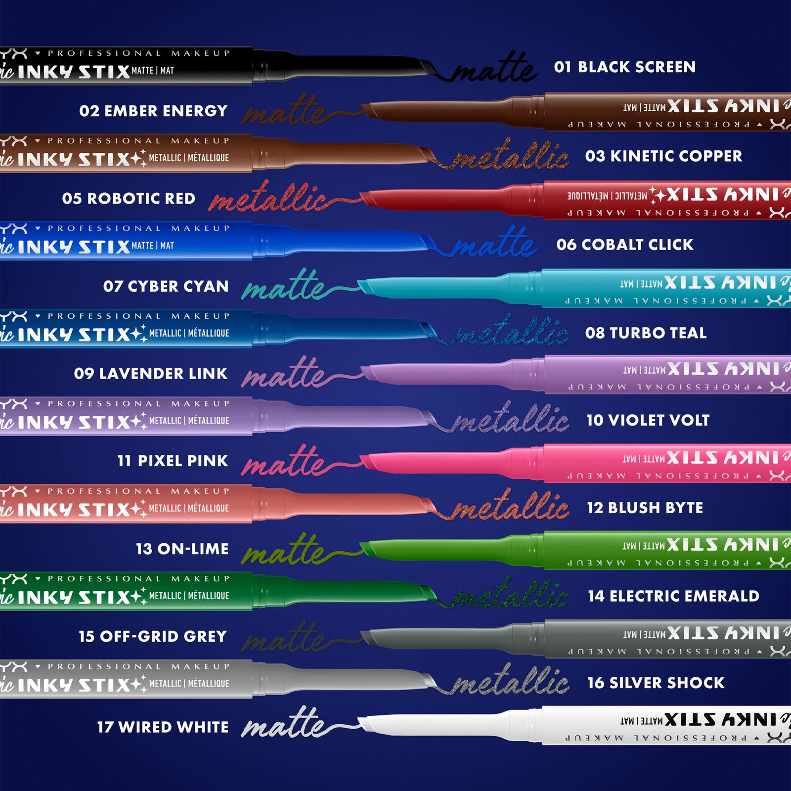 NYX PROFESSIONAL MAKEUP Epic Inky Stix Eyeliner 01 Black Screen, bild 5
