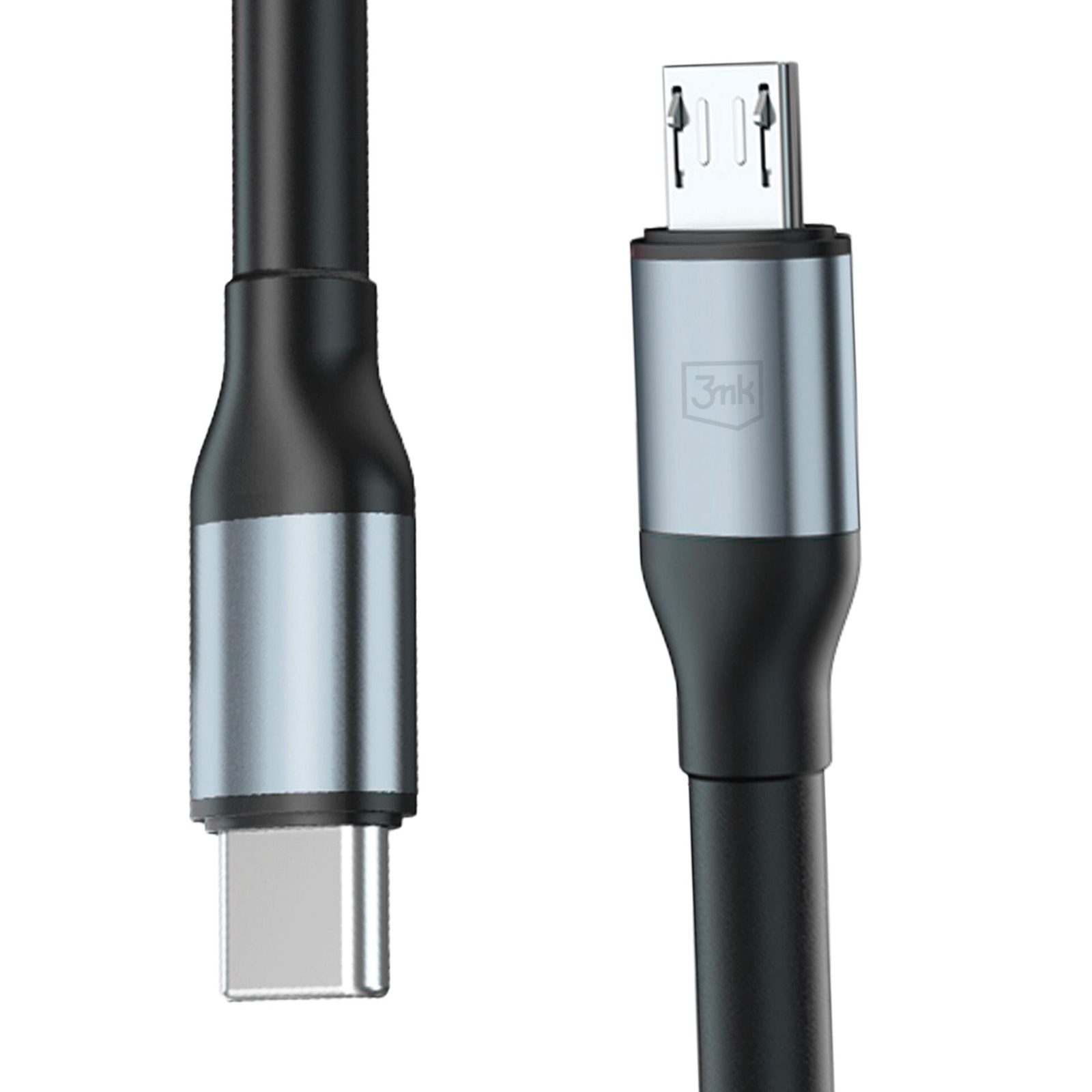 3mk Hyper Cable N-SERIES USB-C / MicroUSB 3 m QC 3.0 5 V/2 A 10 W – svart, bild 4