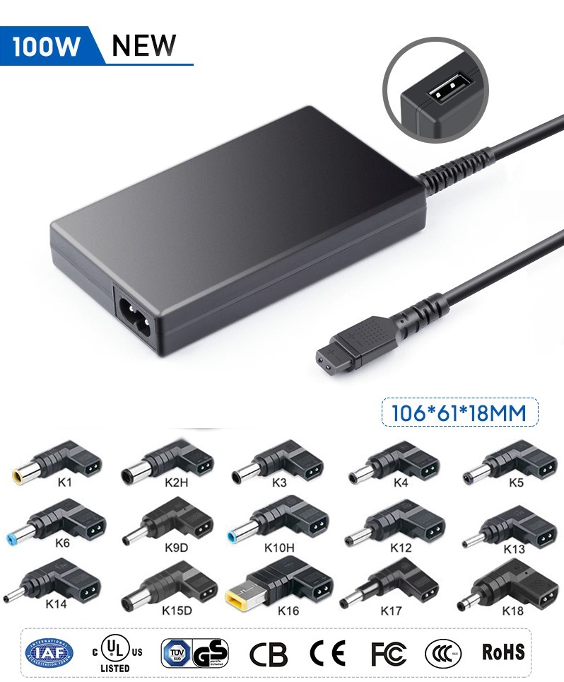 AC-adapter CoreParts 90W Universal, 14 olika pluggar, passar 90-95% av alla laptops, bild 3