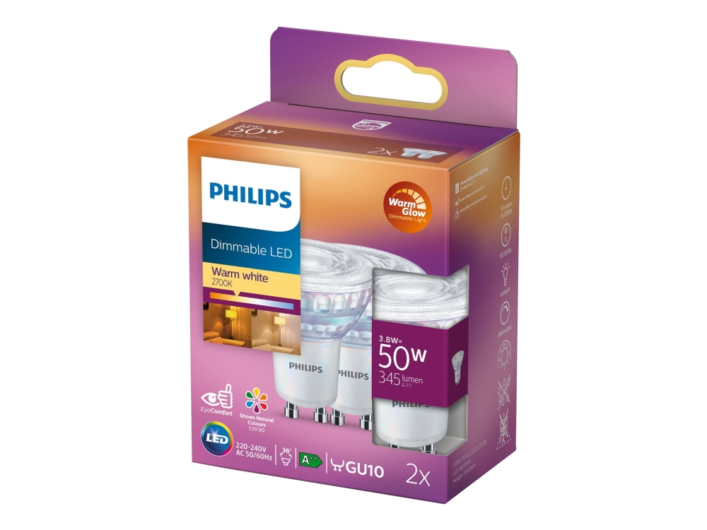 Philips LED Cla 50W GU10 C90 Ww 36D Wgd 2srt6