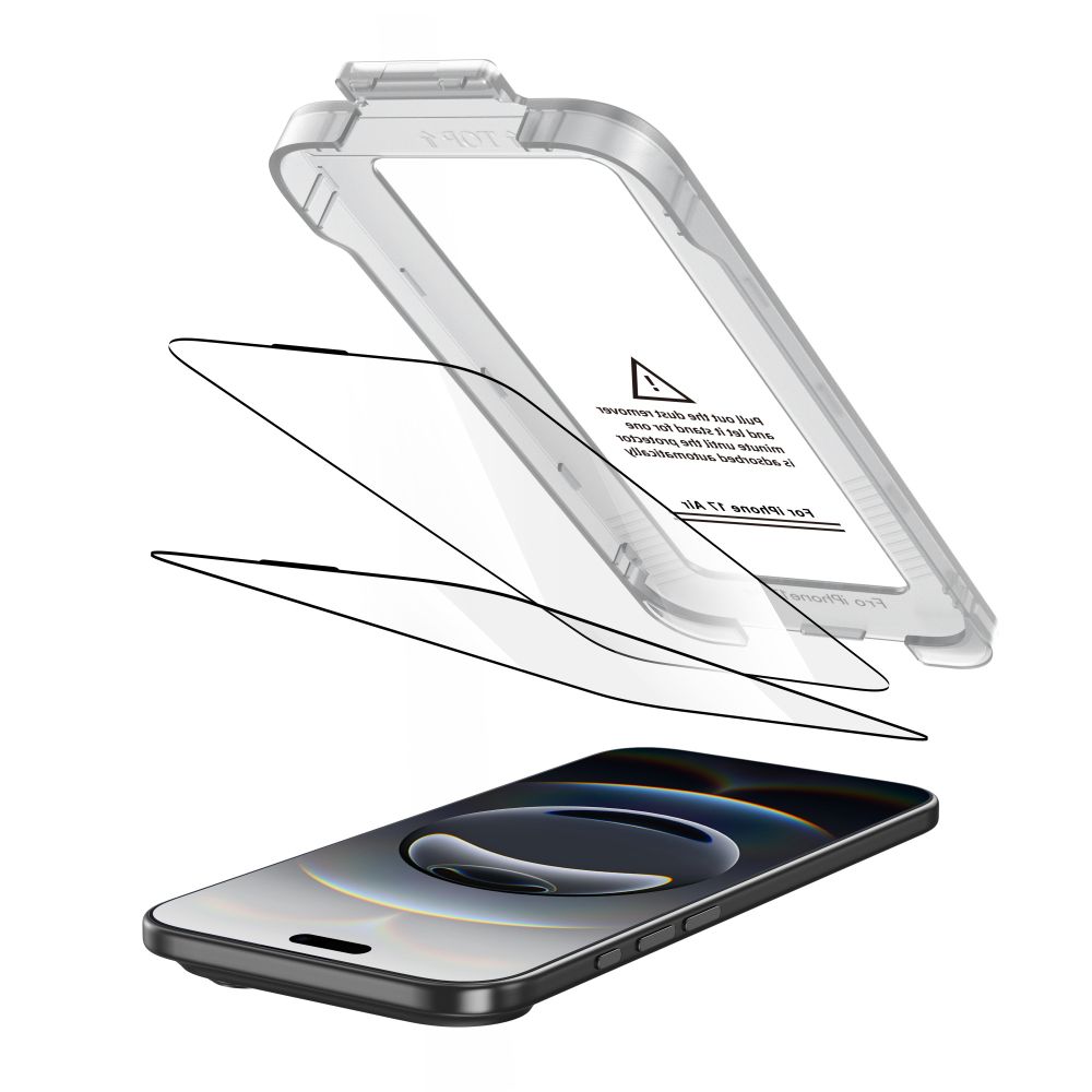 Tech-Protect Quick Set+ 2-pack härdat glas för iPhone 17 Air - svart, bild 2