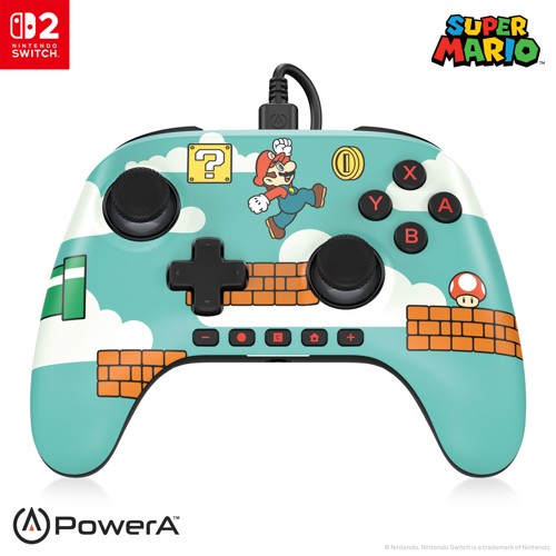 PowerA Switch 2 trådbunden gamepad (mario)