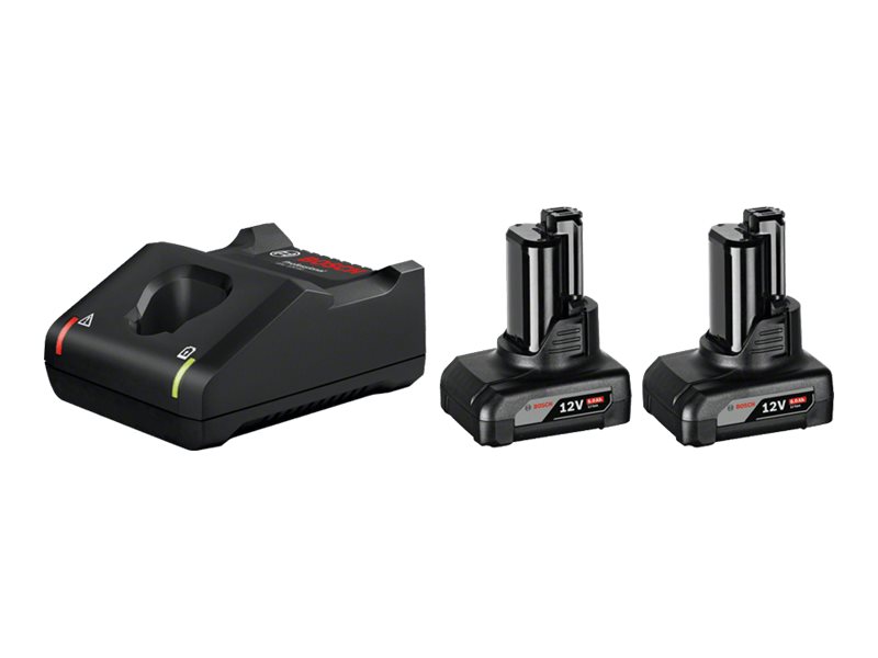 Bosch 1600A01B20 batteripaket 2-pack 6,0 Ah + GAL 12V-40 laddare, bild 2