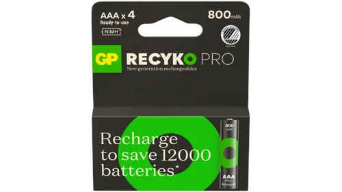 GP - ReCyko Professional NiMH AAA Rechargeable Batteries, 85AAAHCB-2WB4, 4-Pack, bild 3