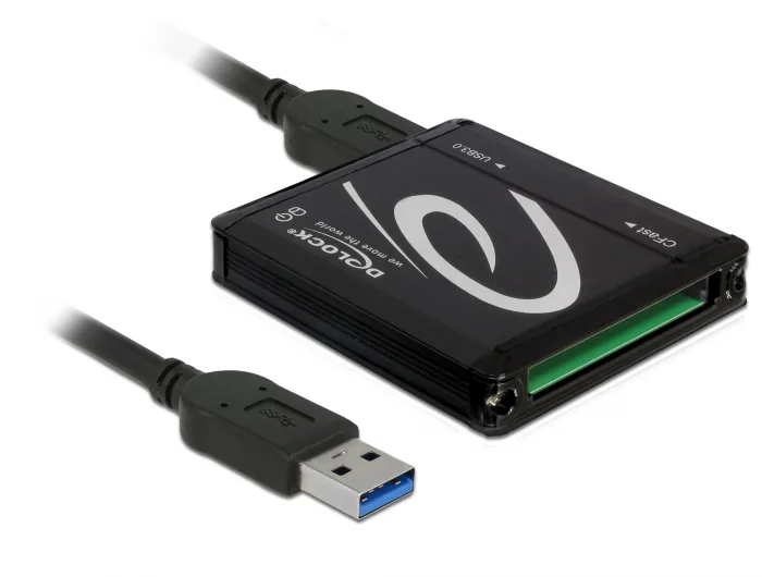 DeLOCK 91686 kortläsare CFast 2.0 USB 3.0, svart