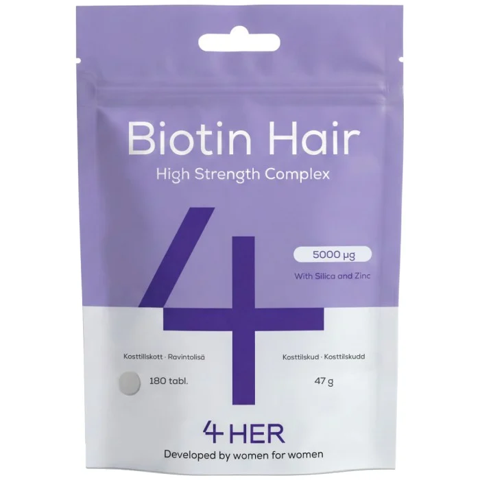4 HER Biotin Hair 5 000 µg, 180 st