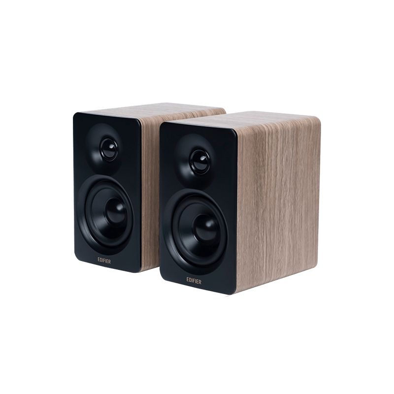 Edifier M60 Compact Desktop 2.0 Speakers, 2x33W RMS, Bluetooth/USB-C - Classic Oak