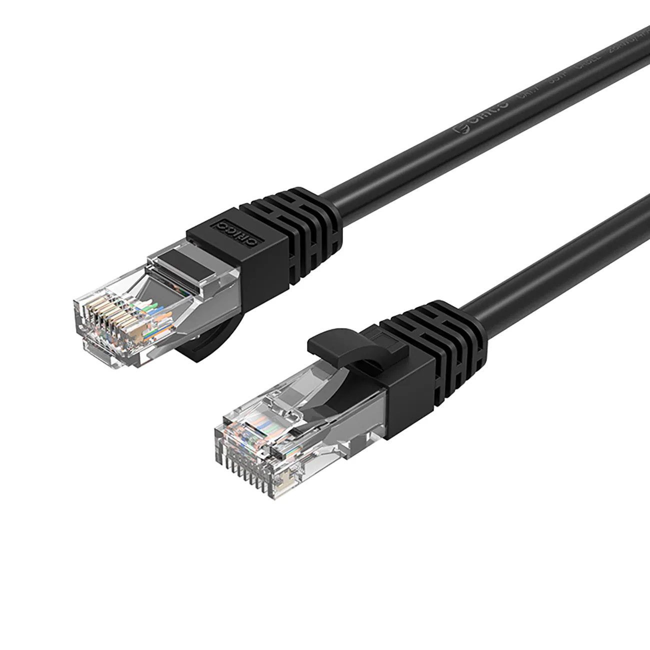 Orico PUG-C6 CAT6 1000 Mbps RJ45 Ethernet-nätverkskabel (LAN), rund, 2 m – svart