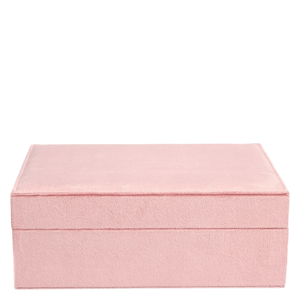 DARK Velvet Jewellery Box Large Blush Rose