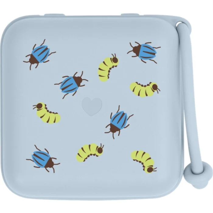 BIBS Studio Pacifier Box Caterpillar Beetle Mix Baby Blue