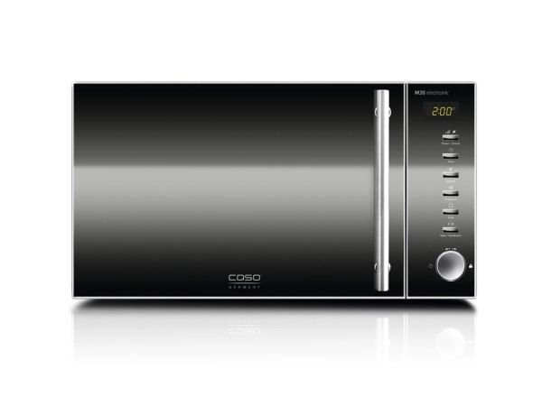 Caso M 20, Bänkdiskmaskin, Enbart mikrovågsugn, 20 l, 800 W, Knappar, Rotations-, Svart