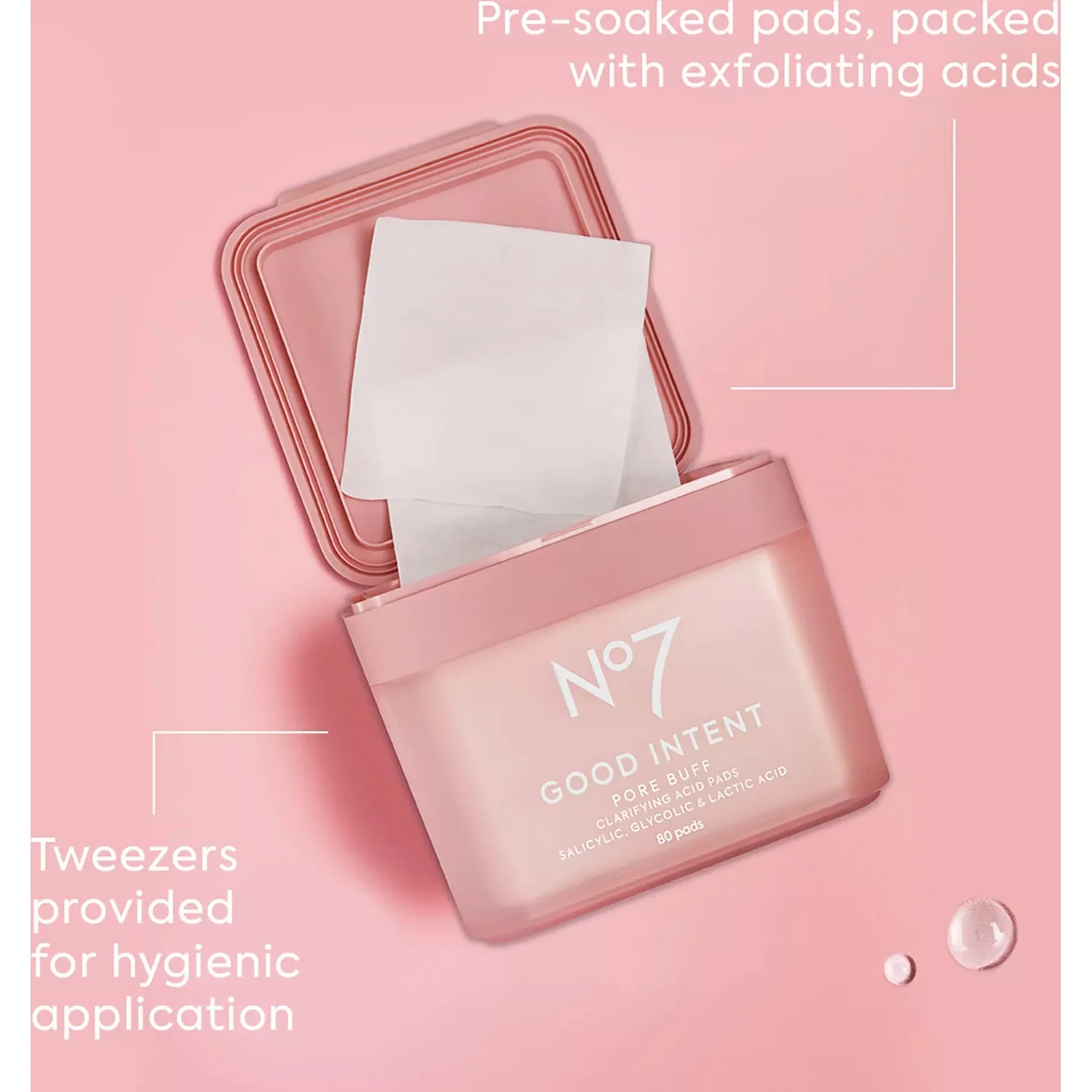 No7 Pore Buff Clarifying Acid Pads, bild 2