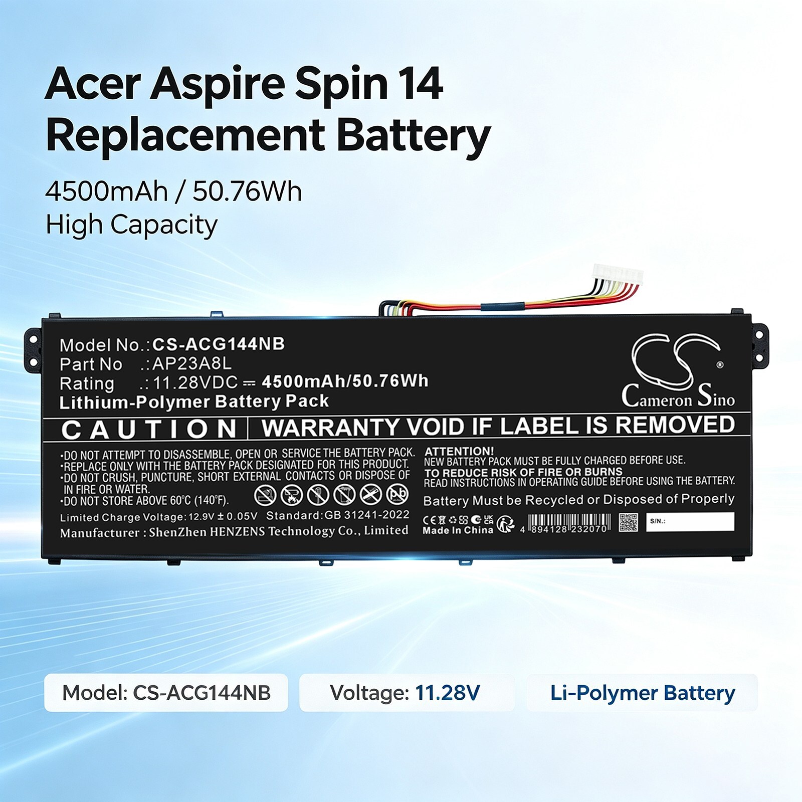 Batteri till Laptop, Bärbar dator för Acer Swift Go 14 SFG14-63-R9V6, PA14-51M m.fl., bild 2