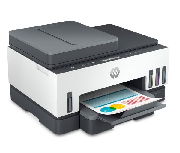 HP Smart Tank 7305 All-in-One, skrivare + scanner + kopiator, 15/9 ppm, 1200x1200 dpi scanner, duplex, AirPrint, USB/LAN/WiFi/Bluetooth, bild 2