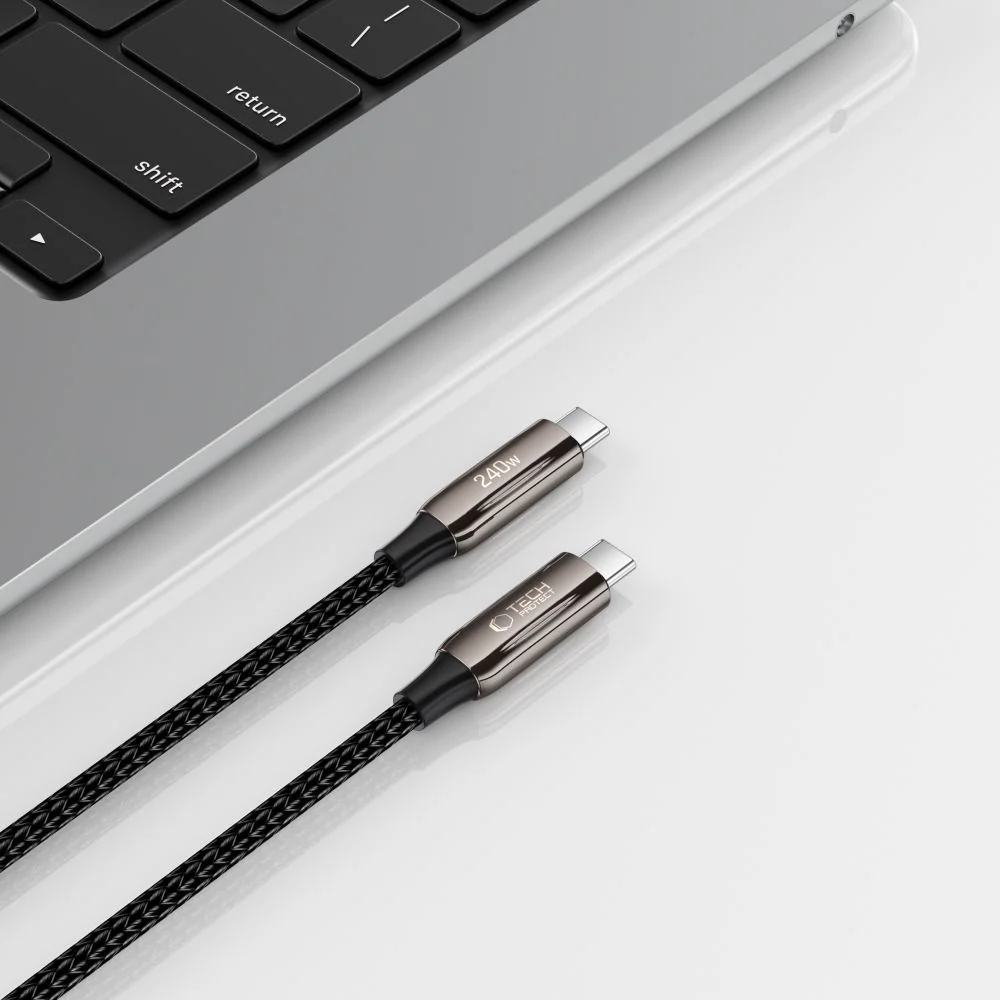 Tech-Protect UB10T Ultraboost USB-C PD240W/QC4.0-kabel 200 cm - Svart, bild 4