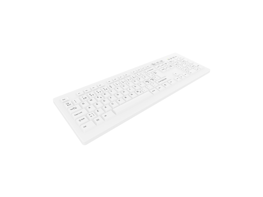Contour Active Key MedicalKey ClassicClean AK-C8100 - Tangentbord - medicinsk, hygienisk design - full size - trådlös - 2.4 GHz - Nordisk - vit